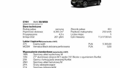 BMW X6 M (530KM) -  369 999  PLN, 2021 - Giżycko - wyprzedaż | Autoria.pl